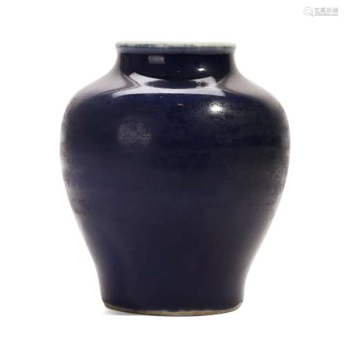 A BLUE-GLAZED JAR