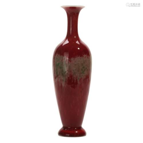 A FLAMBE-GLAZED VASE