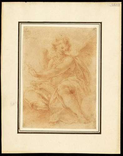 ROMAN ARTIST, EARLY 17th CENTURY: Angel sitting on a