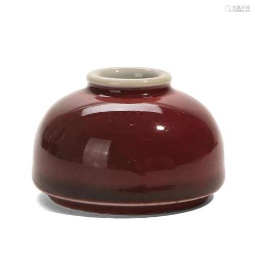 A RED-GLAZED JAR