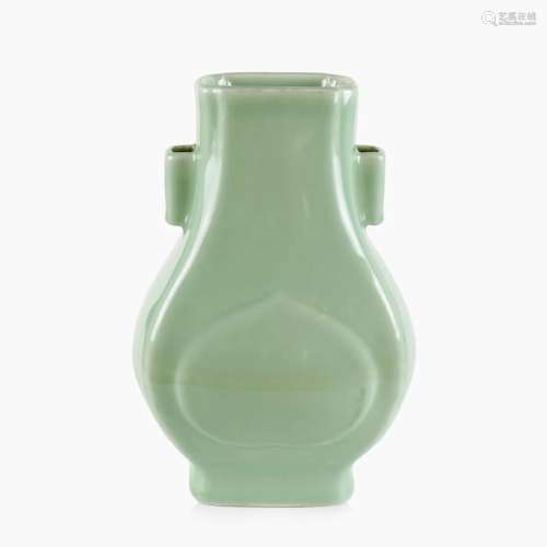 A Chinese Celadon Glazed Vase, Cong-Type.