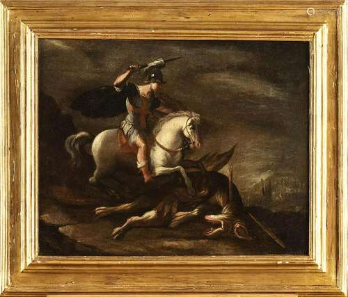 ROMAN SCHOOL, 17th CENTURY: Saint George and the Dragon