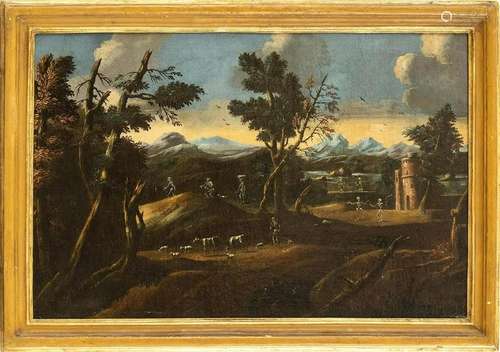 ROMAN SCHOOL, SECOND HALF 17th CENTURY: Landscape with