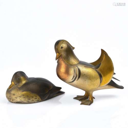 Pair Copper YUANYANG (Mandarin duck)