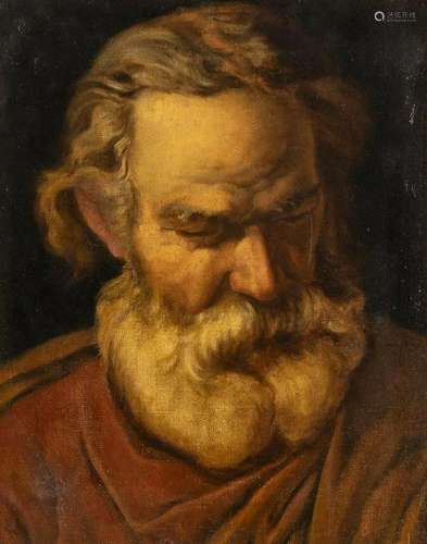 ROMAN SCHOOL, 17th CENTURY: Study of a bearded head