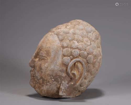 Stone Carved Incomplete Buddha Head