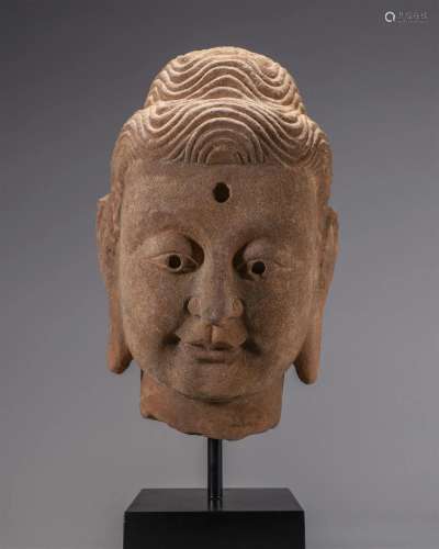 Sandstone Carved Buddha Head