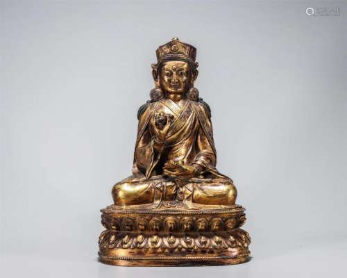 Gilded Copper Statue of Jambala Kuning