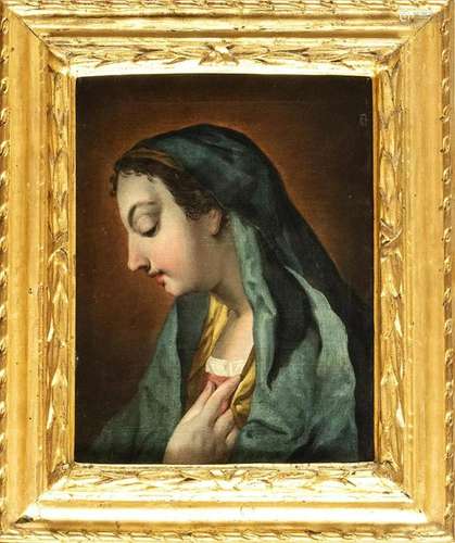 VENETIAN SCHOOL, 18th CENTURY: Head of the Virgin