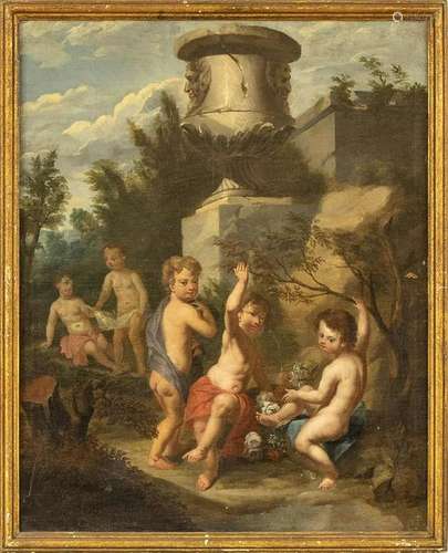 NEAPOLITAN SCHOOL, 18th CENTURY: Putti games in a