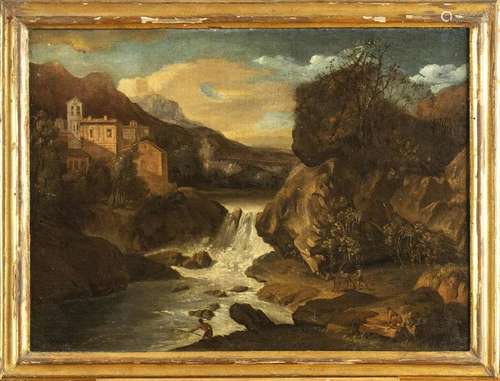 ROMAN SCHOOL, LATE 18th CENTURY: View of the Tivoli