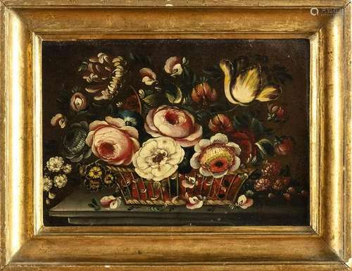 ANONYMOUS ARTIST, 19th CENTURY: Still life of flowers