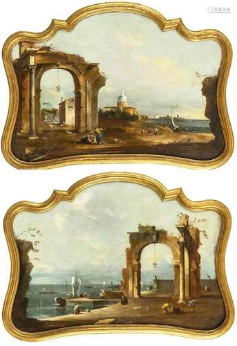 MANNER OF FRANCESCO GUARDI, 20th CENTURY: Pair of