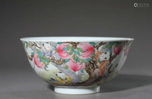 Pink color nine peach bowl