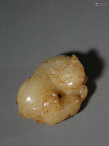 Hetian jade beast