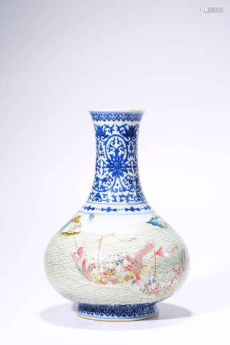 Blue and white pink color race dragon boat camelina bottle