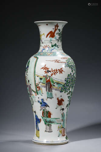 Kangxi colorful figure bottle