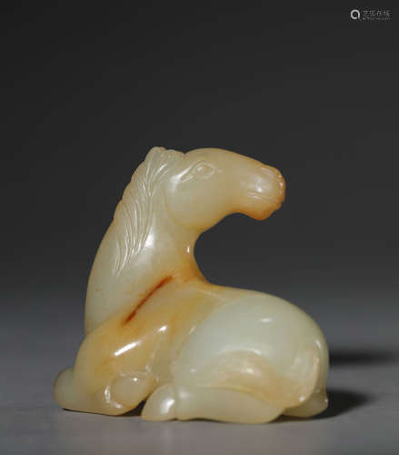 Hetian jade horse