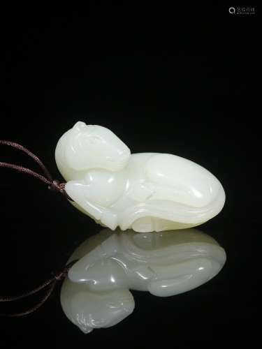 Exquisite Hetian White Jade Ornament