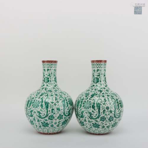 A Pair of Doucai Globular Vase