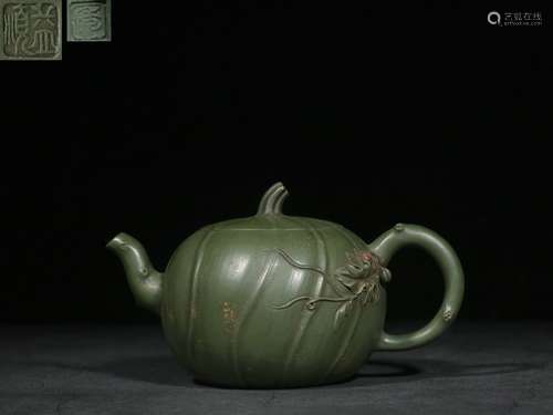 Pumpkin-shaped Handmade Zisha Teapot