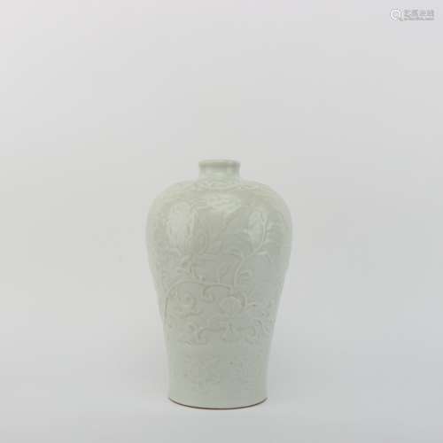 White-glazed Prunus Vase