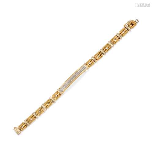 Chimento - A 18K yellow gold and diamond man's bracelet...