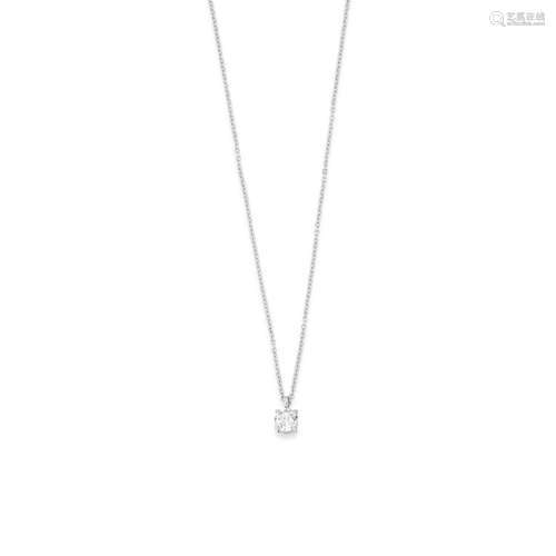 A 18K white gold and diamond necklace