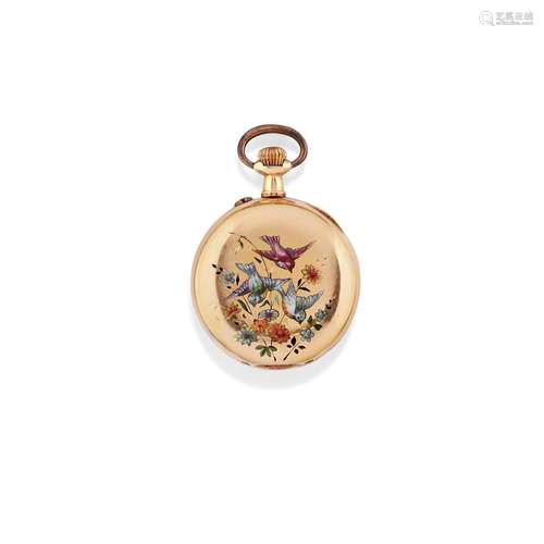 A 18K yellow gold and enamel pocket watch