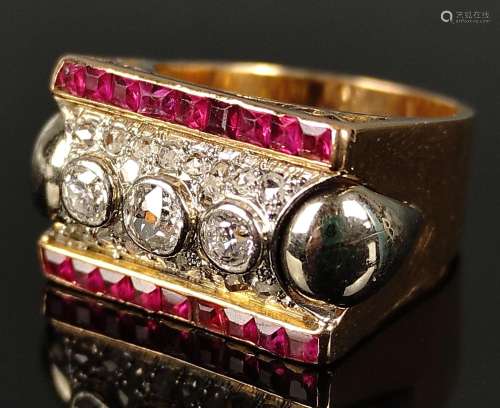 Vintage ring, exceptional jewelry design, front wi…