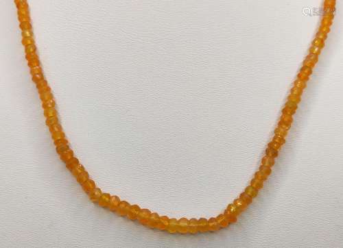 Mandarin garnet/spessartine necklace, faceted ston…