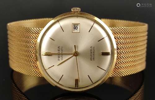 Wrist watch, Priosa, round dial with gold indices,…