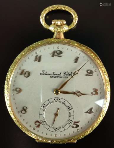 Pocket watch, IWC Schaffhausen, dial with Arabic n…