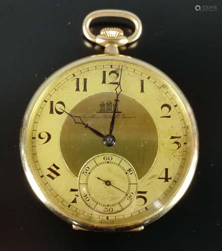 Pocket watch, "Pavillons Watch Co. Geneva", 585/14...