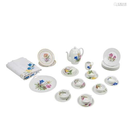 ROSENTHAL Teeservice f. 6 Personen 'Blumendekore',...