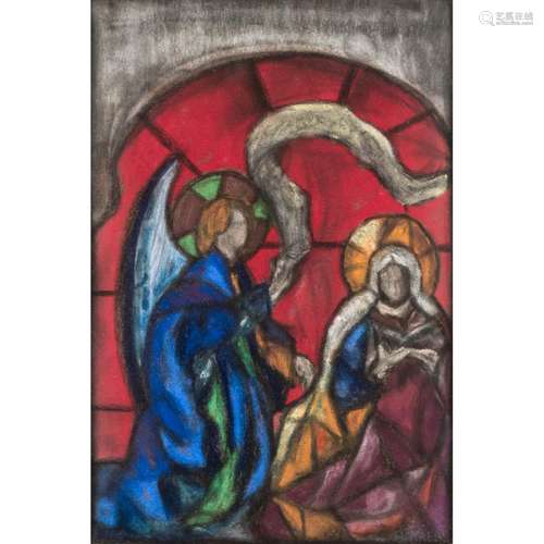 KRESS, HILDEGARD (1902-?, Hölzel-Schülerin), "Verkündig...