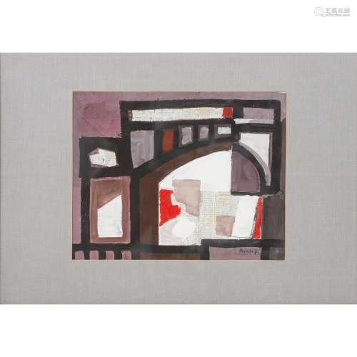 REICHLE, PAUL (1900-1981), "Abstrakte Komposition mit T...
