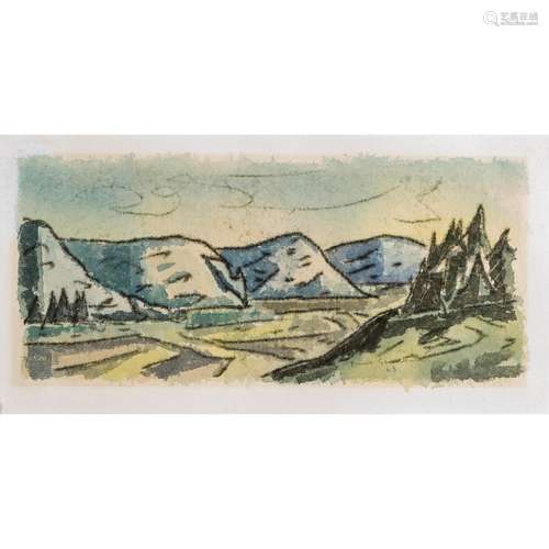 GASSEBNER, HANS (1902-1966), "Flusstal zwischen Bergen&...