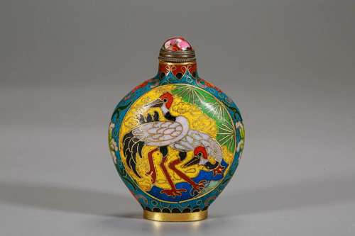 A Cloisonne Enamel Snuff Bottle Qing Dyn.