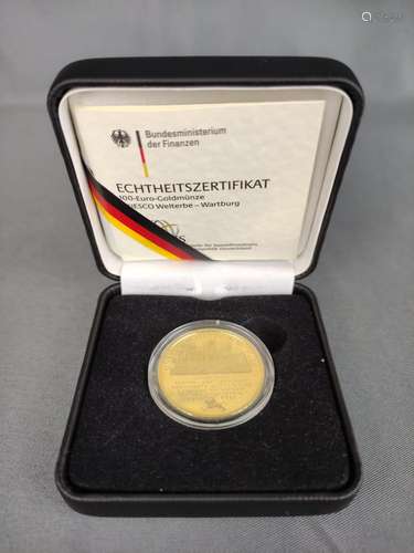 100 Euro gold coin, UNESCO World Heritage, Wartbur…