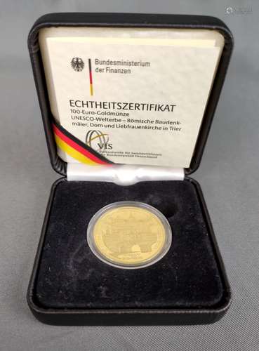 100 Euro Gold Coin, UNESCO World Heritage, Cathedr…