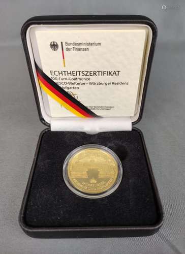 100 Euro gold coin, UNESCO World Heritage, Würzbur…