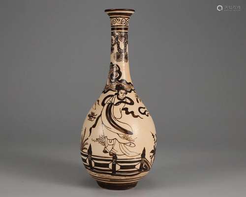 A Jizhou-ware Bottle Vase Qing Dyn.