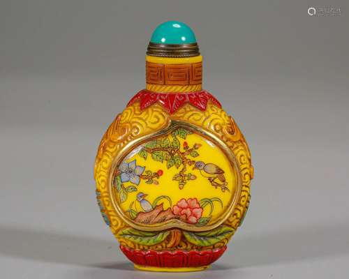 A Painted Enamel Snuff Bottle Qing Dyn.