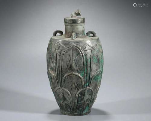 A Bronze Wine Vessel Hu Shang Dyn.