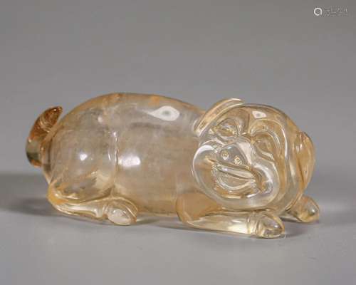 A Carved Rock Crystal Snuff Bottle Qing Dyn.