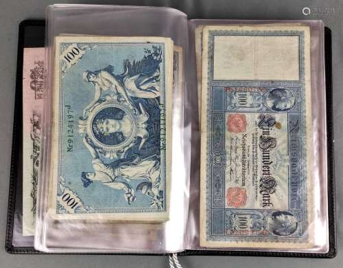 2 albums, " German bills " with 74 bills, enclosed...