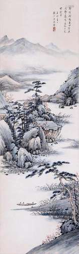 A Chinese Scroll Painting By Wu Jingting