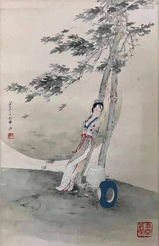 A Chinese Painting By Hu Yefo