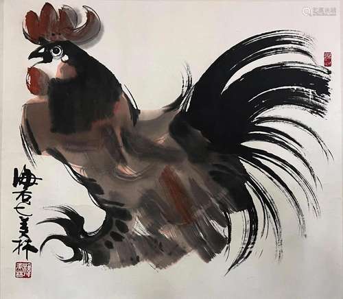 A Chinese Painting By Han Meilin